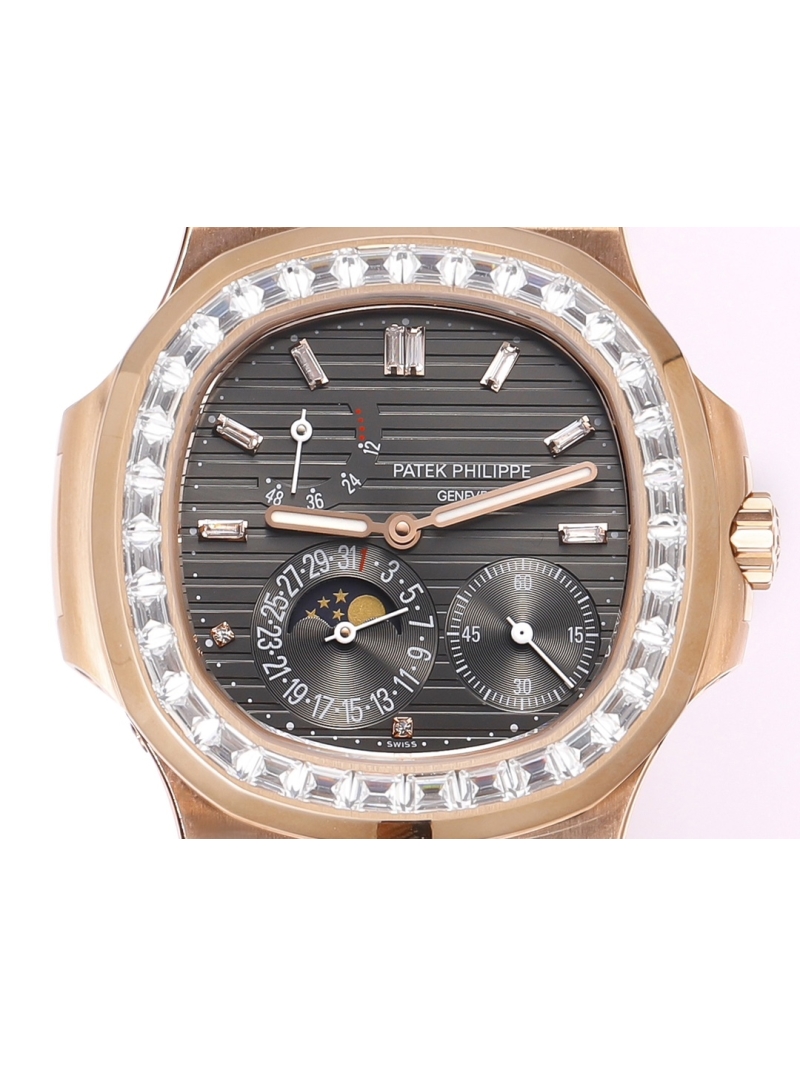 Patek Philippe Nautilus 5712/1A-001 rose gold, black dial with diamond