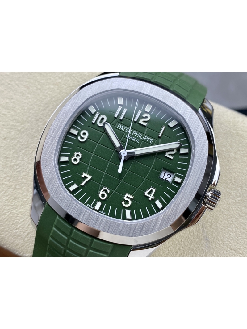 Patek Philippe Aquanaut 5168G-010, White Gold, 42.2mm, Green Dial, Automatic, Men's Luxury Watch