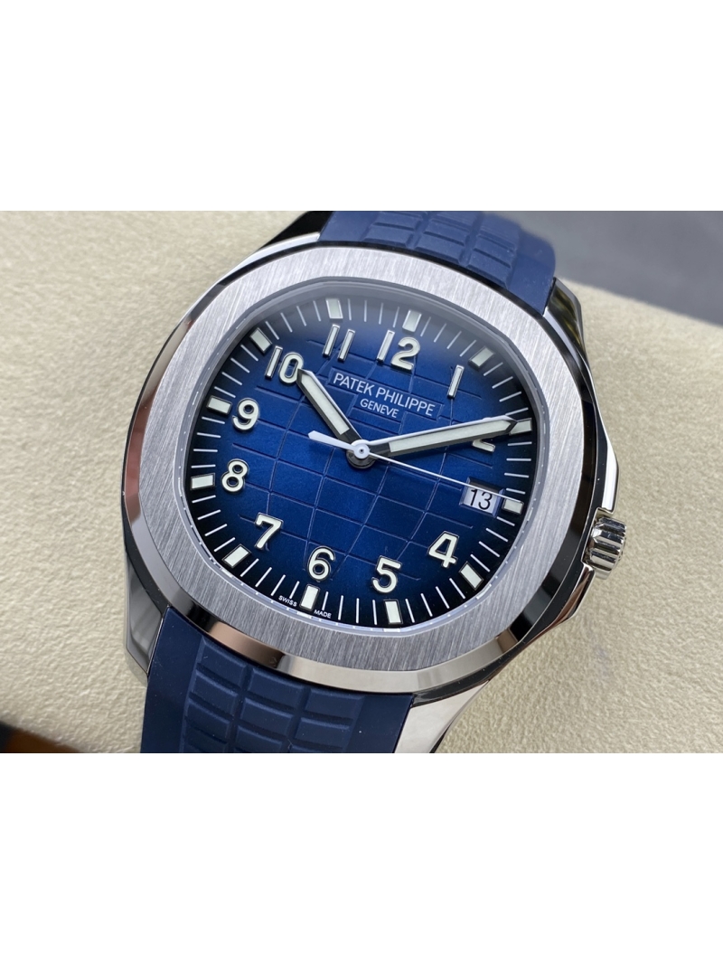 Patek Philippe Aquanaut 5168G-001, White Gold, 42.2mm, Blue Dial, Automatic, Men's Luxury Watch