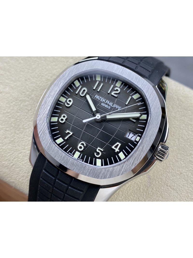 Patek Philippe Aquanaut 5168G-010, White Gold, 42.2mm, Black Dial, Automatic, Men's Luxury Watch