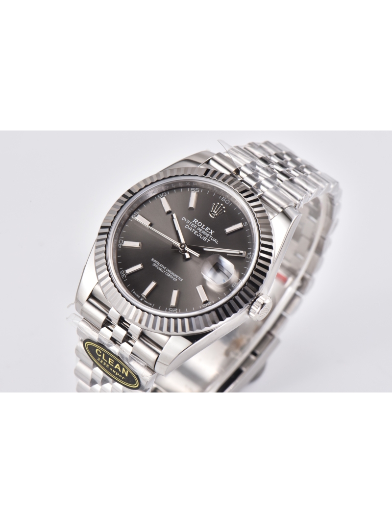 Rolex Datejust 41mm in Oystersteel and White Gold - Dark grey plate
