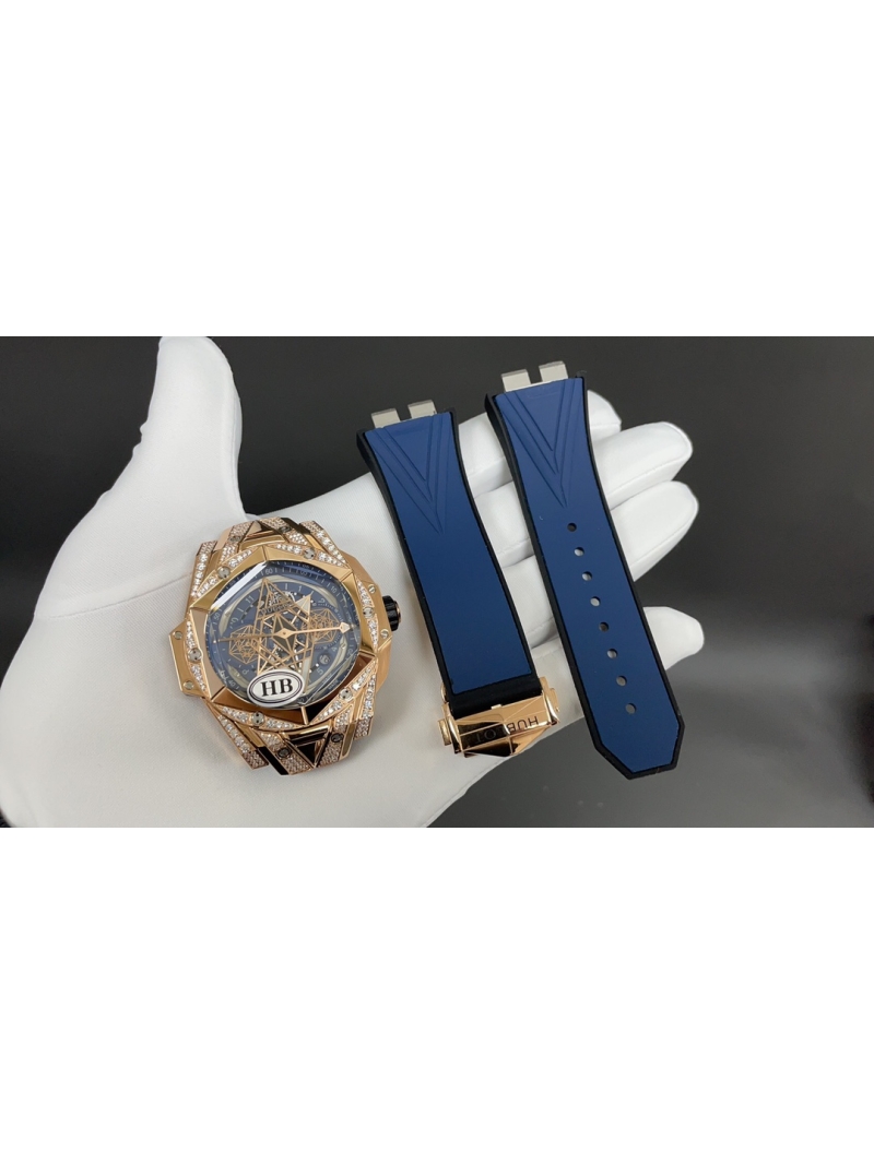 Hublot Big Bang Sang Bleu II King Gold Blue Pavé 45 mm