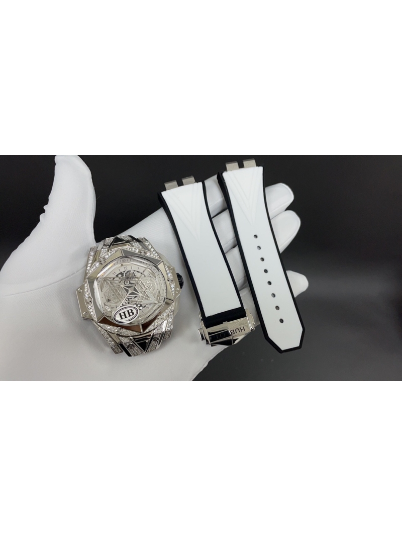 Hublot Big Bang Sang Bleu II Titanium White Pavé 45 mm