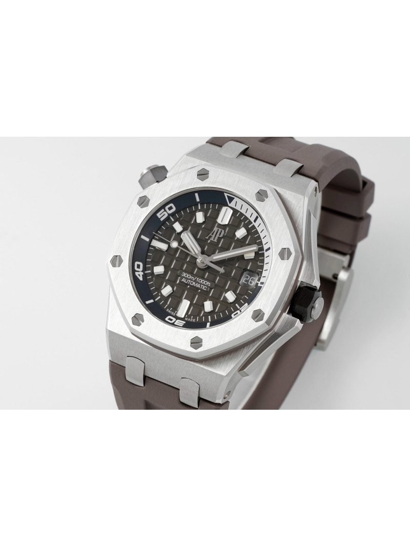 Audemars Piguet Royal Oak Offshore Diver Stainless Steel Watch brown