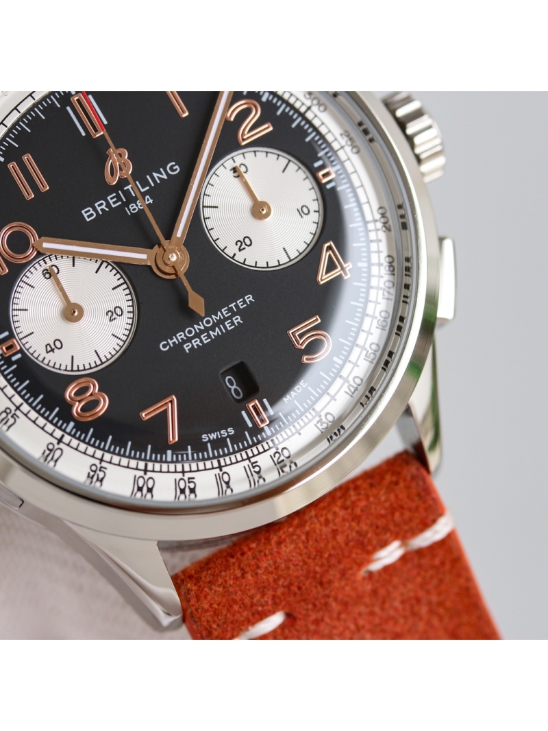 Breitling Premier B01 Chronograph 42 Norton Edition Watch black white dial