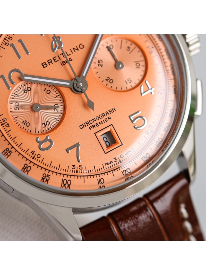 Breitling Premier B01 Chronograph 42 Norton Edition Watch salmon dial