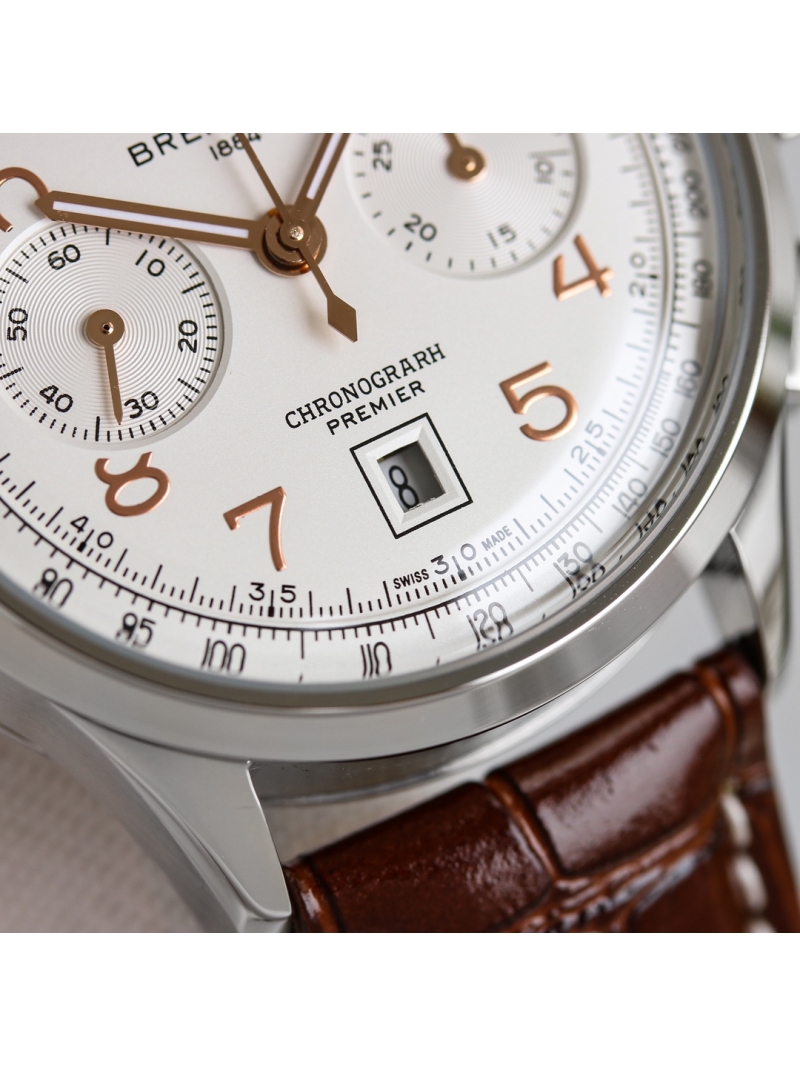 Breitling Premier B01 Chronograph 42 Norton Edition Watch white gold dial