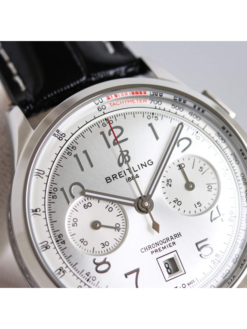 Breitling Premier B01 Chronograph 42 Norton Edition Watch white silver dial