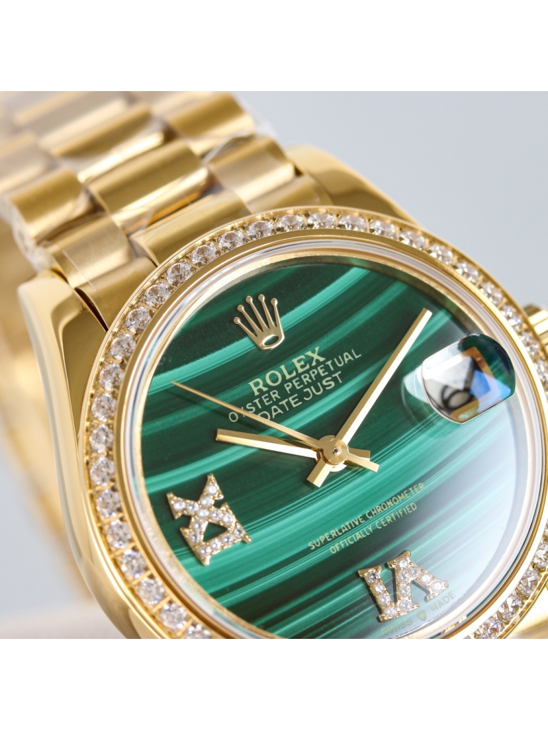 Rolex Oyster Perpetual Datejust 31 in Green with diamond set