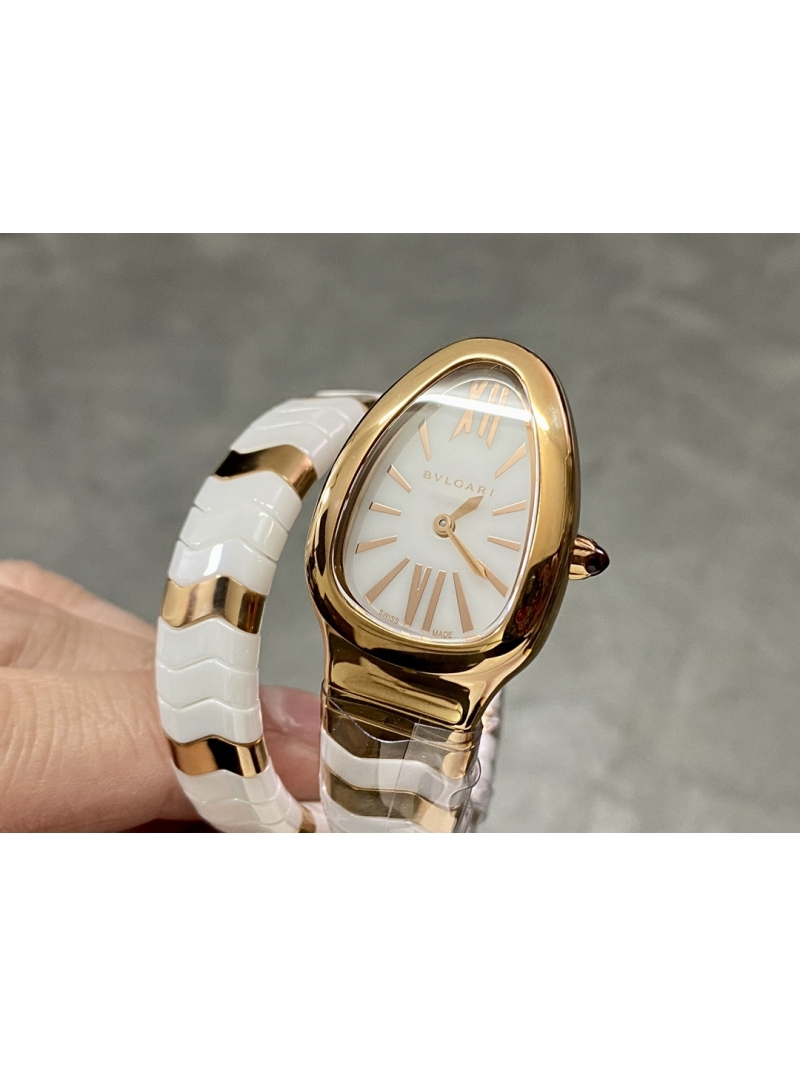 Bvlgari Serpenti Tubogas 35mm Watch - Rose Gold, special mix Steel