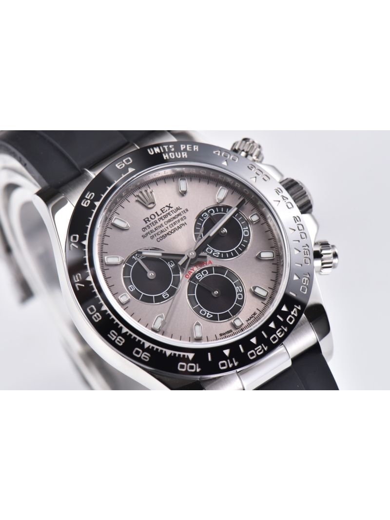 Rolex Cosmograph Daytona 40mm Oyster Perpetual grey dial with rubber strap