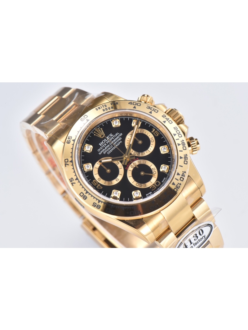 Rolex Cosmograph Daytona 40mm Oyster Perpetual black dial with gold