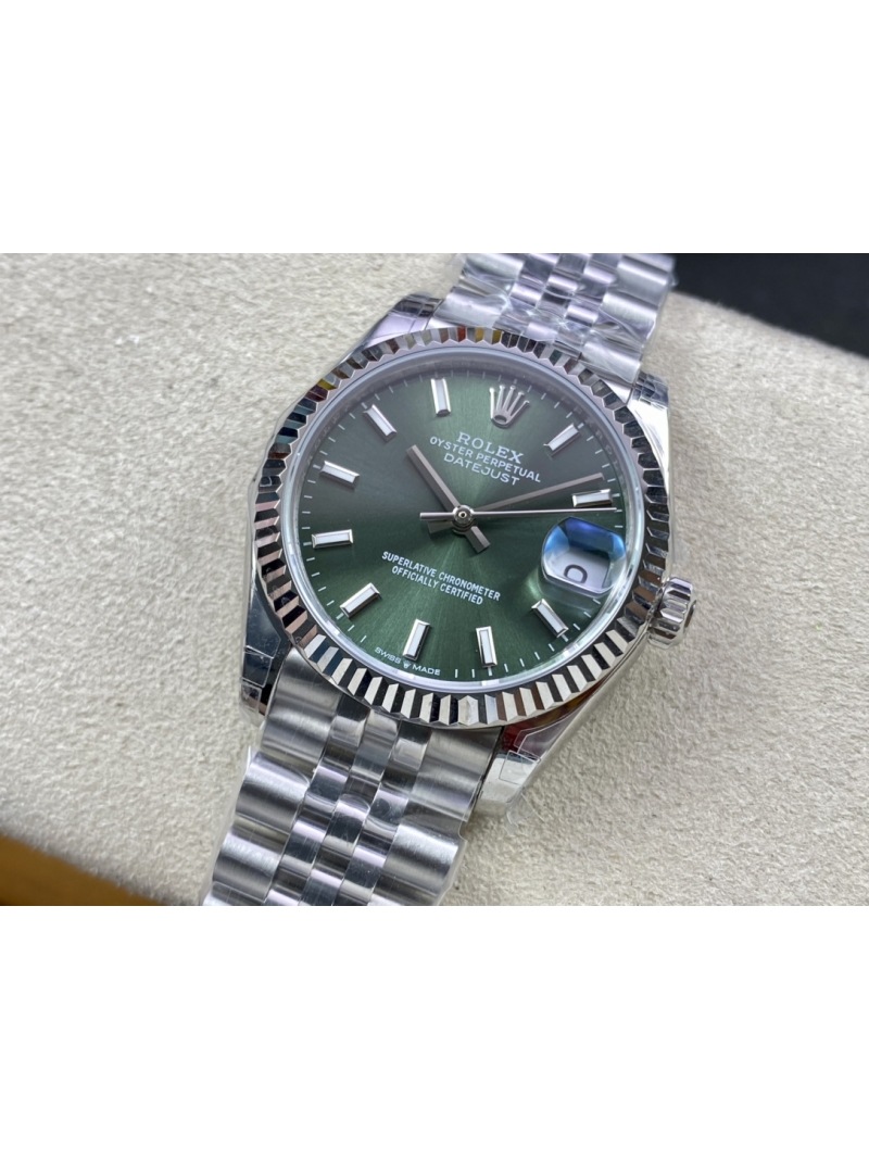 Rolex Lady-Datejust 31 mm -green-18kt white gold