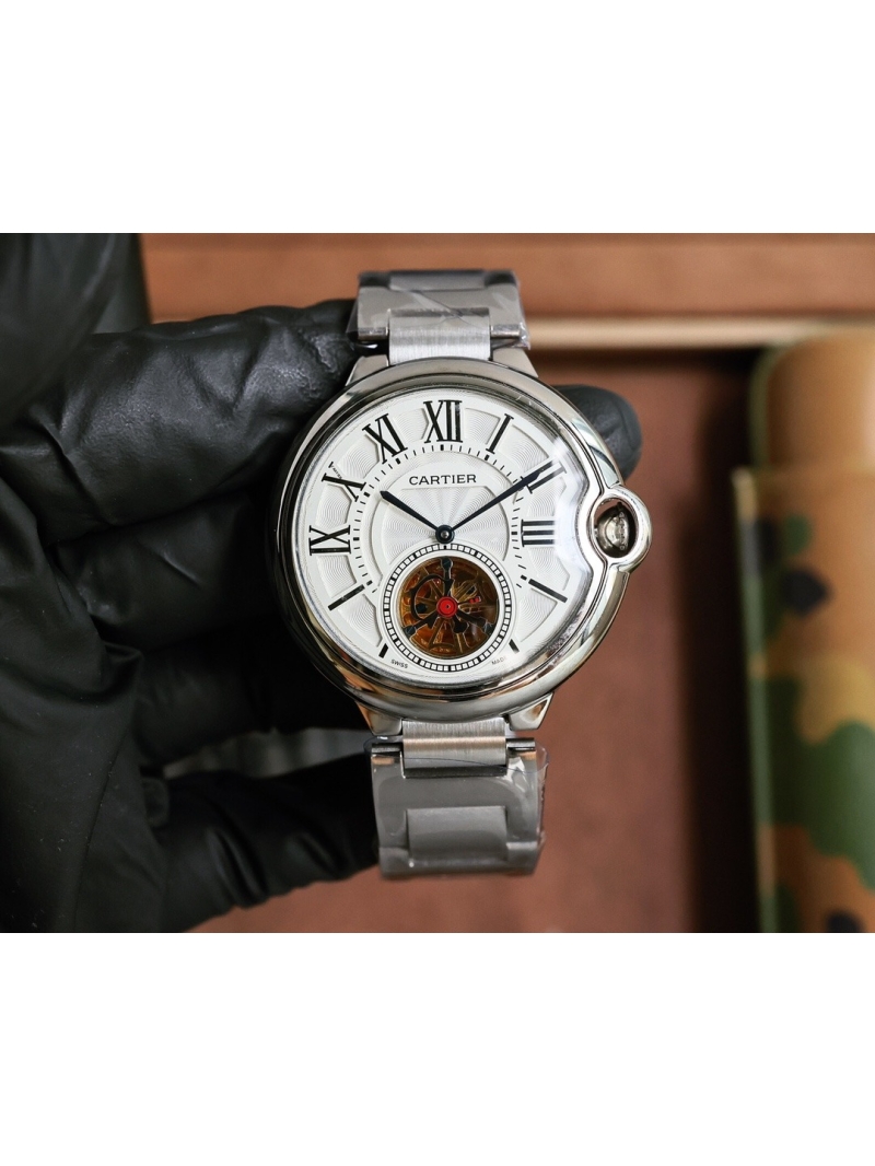 Cartier Ballon Bleu Flying Tourbillon Automatic Watch 43mm steel