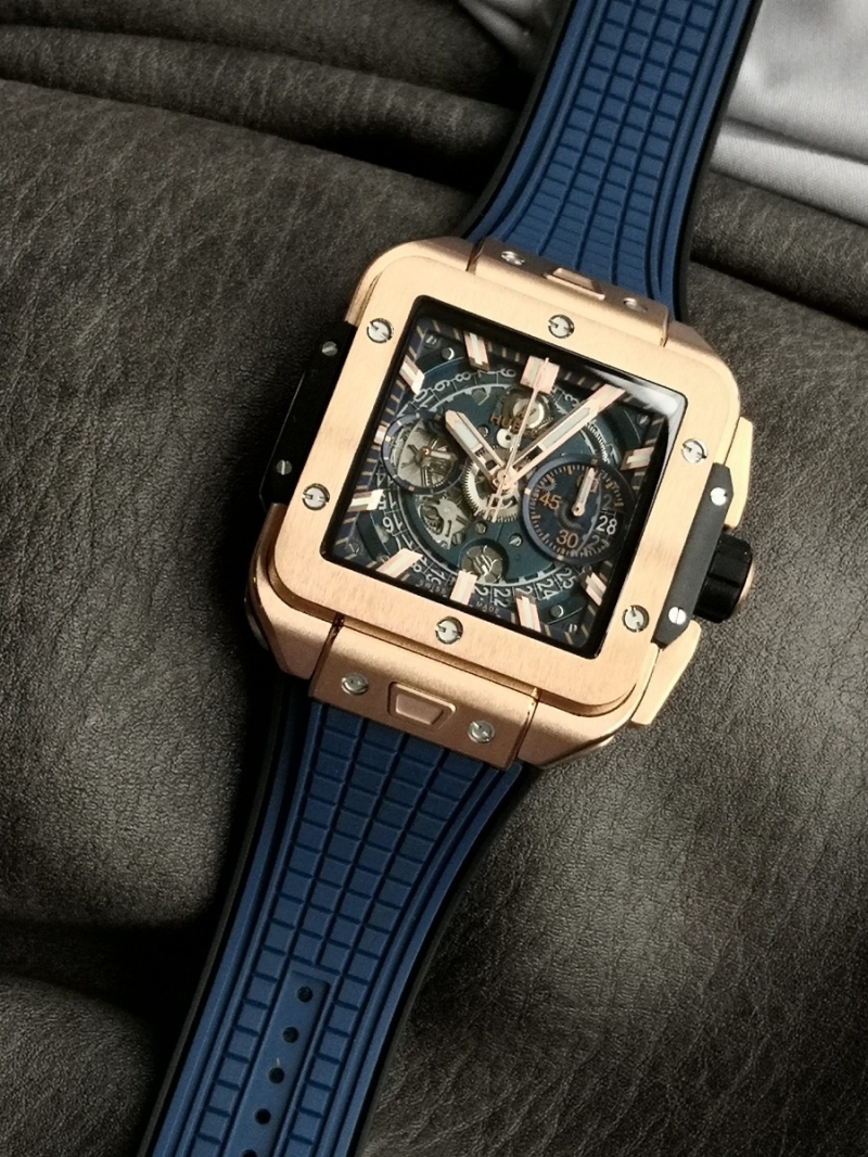 Hublot Square Bang Unico King Gold Blue 42mm