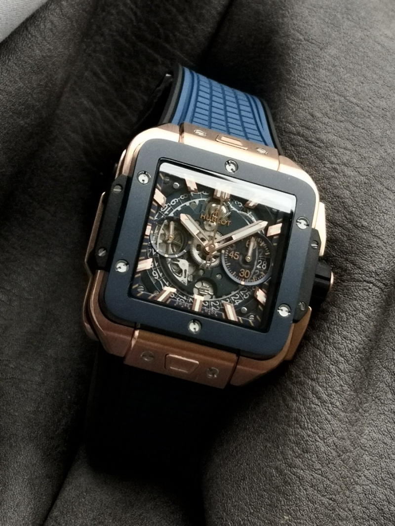Hublot Square Bang Unico King Gold Blue Ceramic 42mm