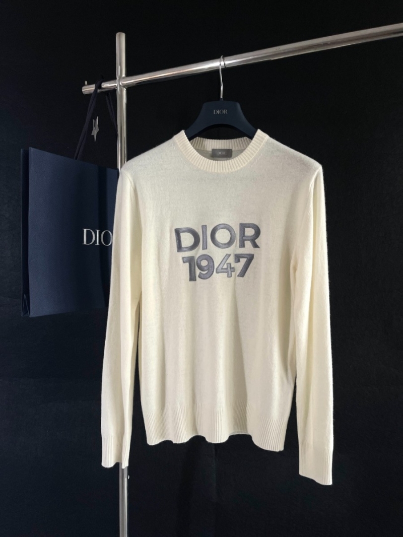 Dior 1947 Embroidered Cashmere Sweater – Cream