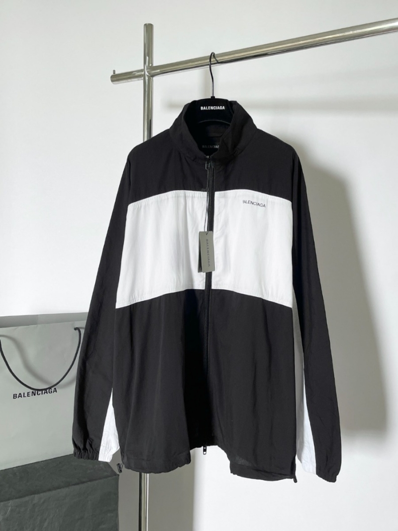 Balenciaga Classic Black and White Sports Zipper Jacket - Monochrome