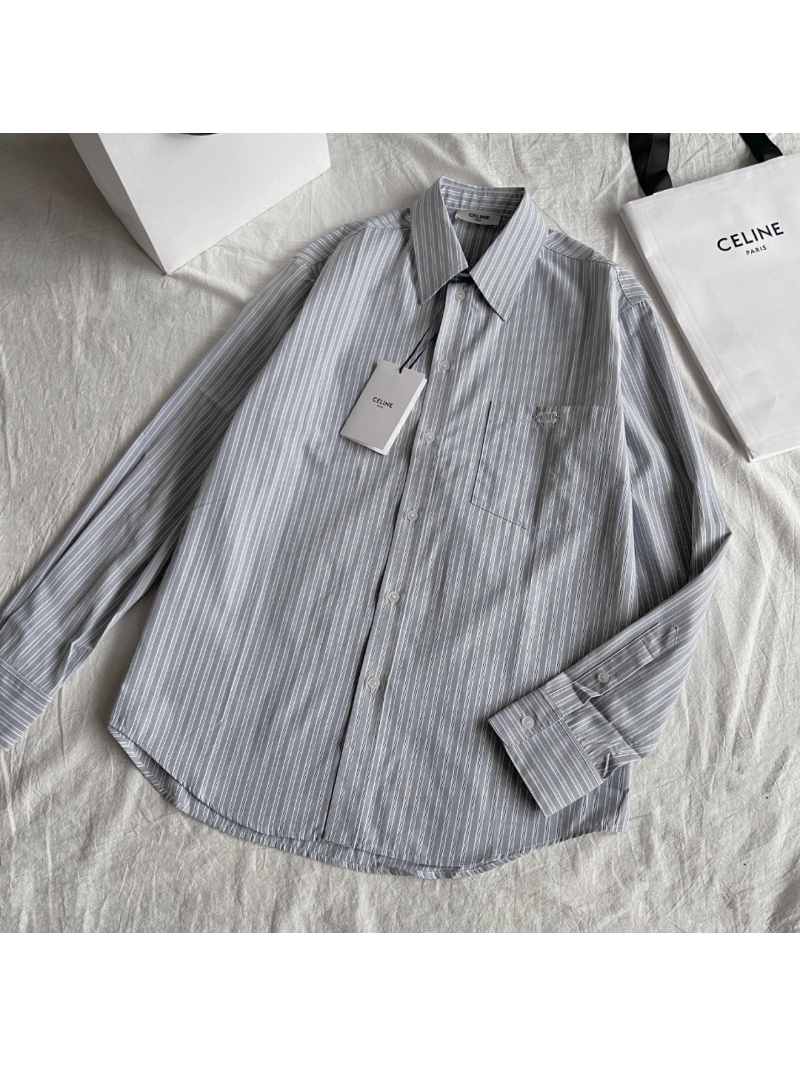 Celine Striped Long Sleeve Shirt – Unisex