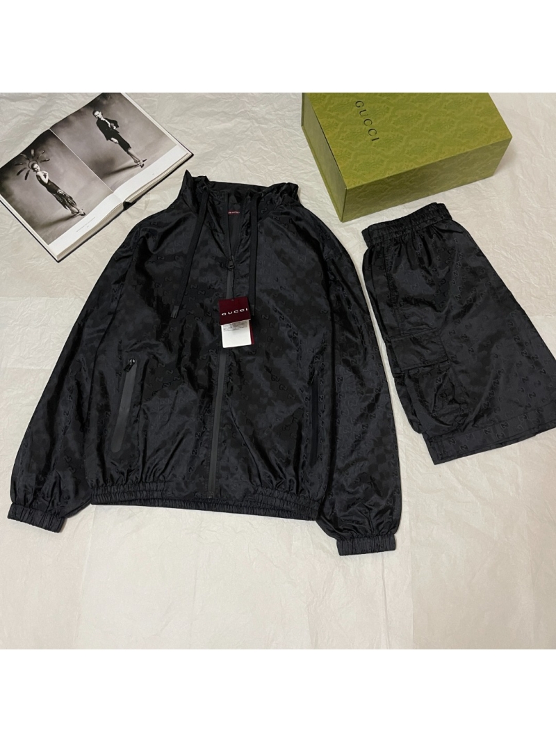 Gucci GG Monogram Oxford Jacquard Windbreaker Jacket