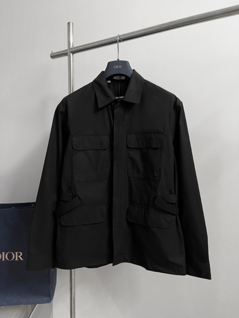 Dior 24SS Belted Shirt Jacket - Black