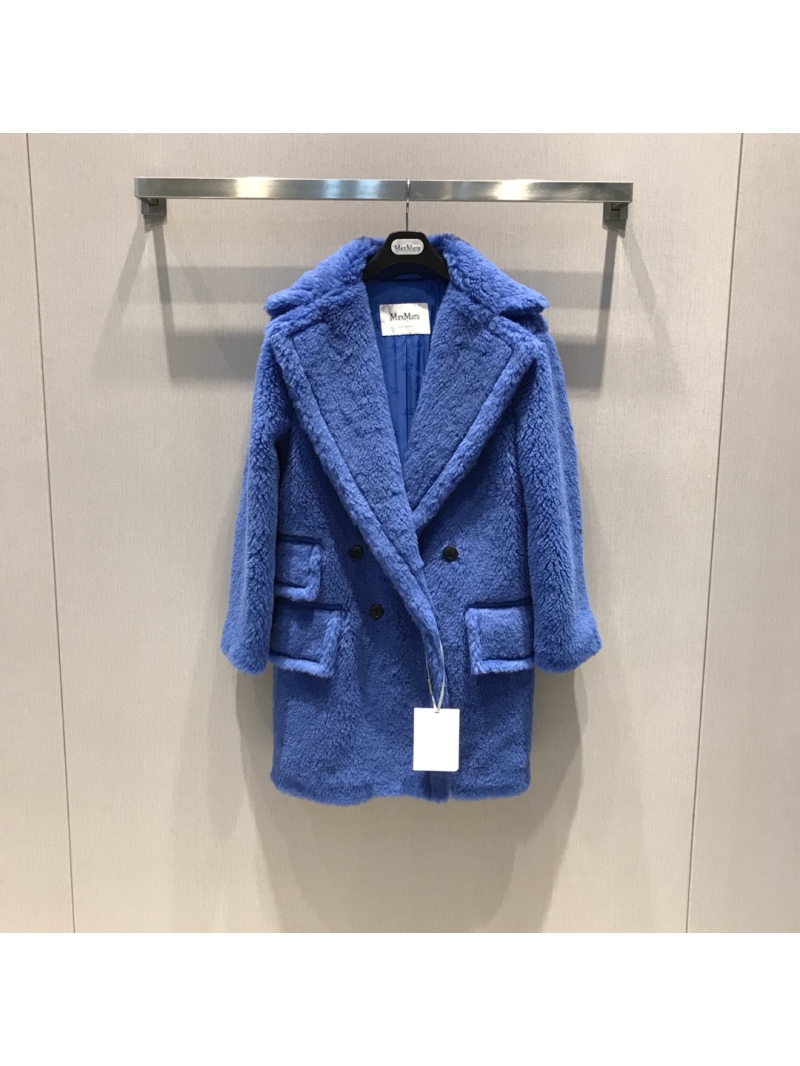 Maxmara Teddy Bear Runway Edition "Adenia" Coat. Electric Blue