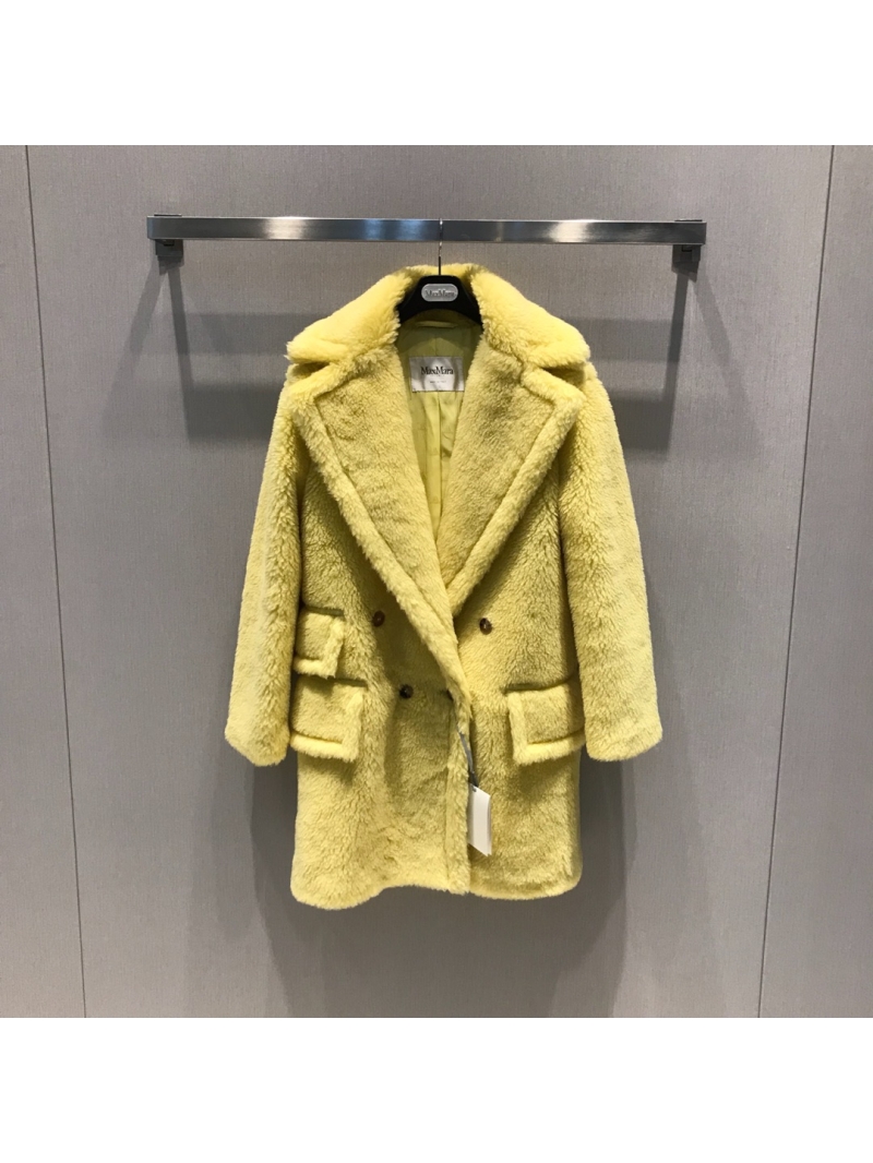 Maxmara Teddy Bear Runway Edition "Adenia" Coat. Racing Yellow