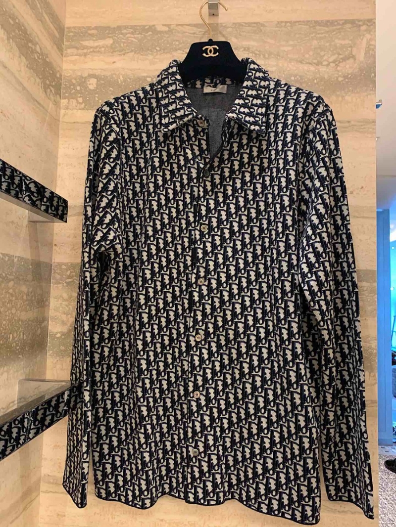 DIOR 2023 Spring/Summer Full Monogram Embossed Long-Sleeve Shirt