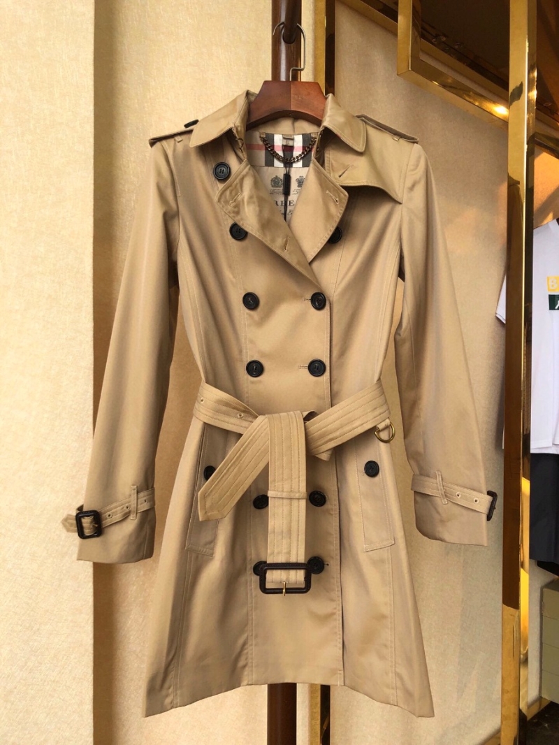 Burberry Women's Sandringham Series Mid-Length Trench Coat beige 