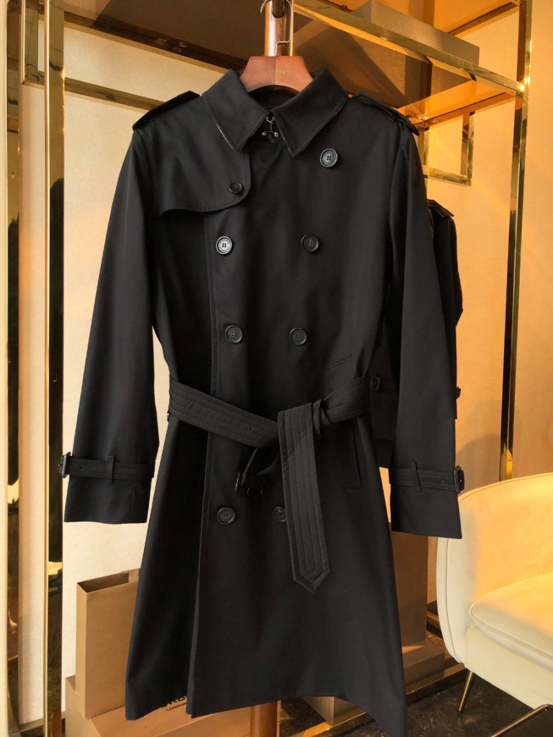 Burberry Men's Sandringham Long Black Trench Coat - The Classic Century-Old Sandringham Series black