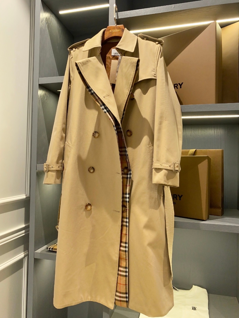 Burberry Patchwork Check Cotton Gabardine Long Trench Coat