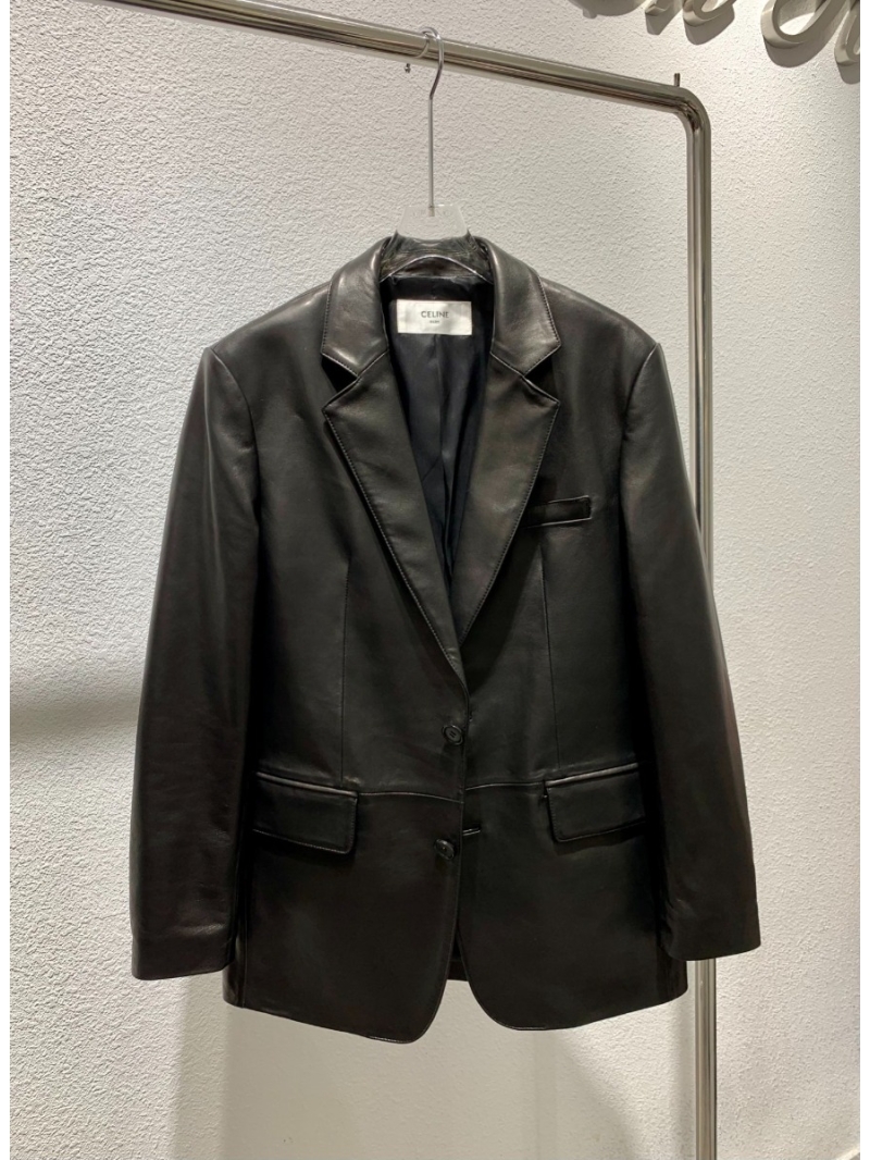 Celine Imported Lambskin Two-Button Blazer