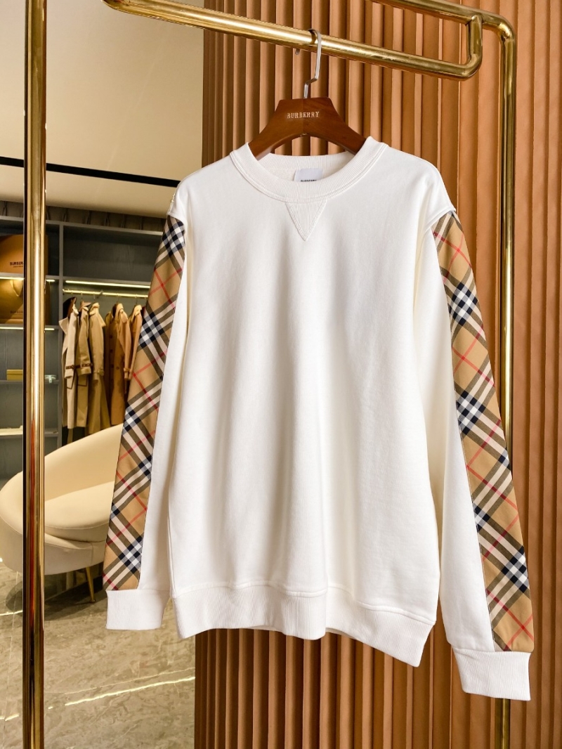 Burberry White Vintage Check Patchwork Cotton Oversized Sweatshirt