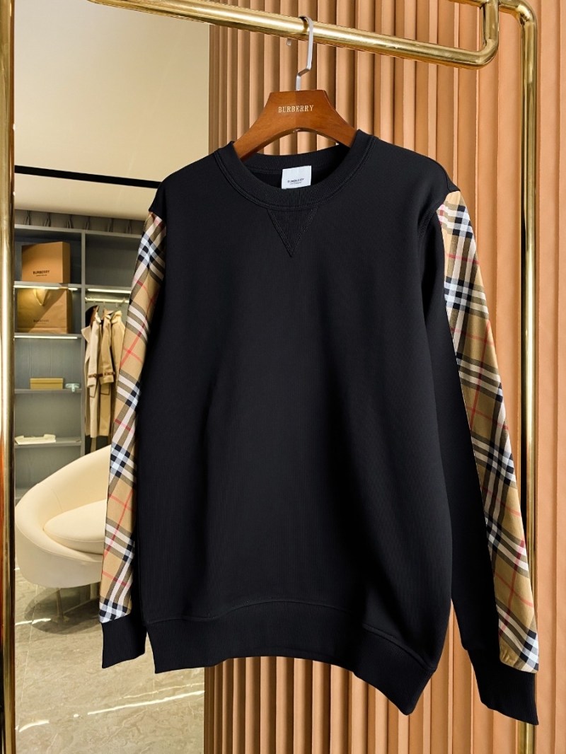 Burberry Black color Vintage Check Patchwork Cotton Oversized Sweatshirt
