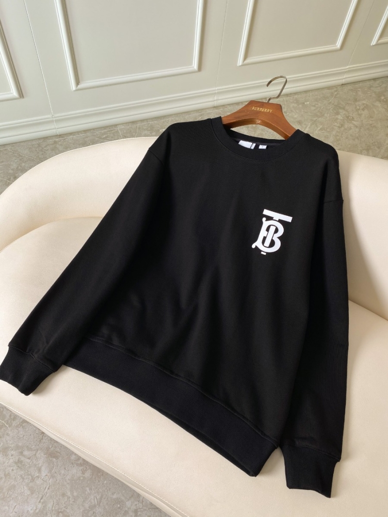 Burberry TB Exclusive Logo Pattern Cotton Loose Round Neck Sweatshirt