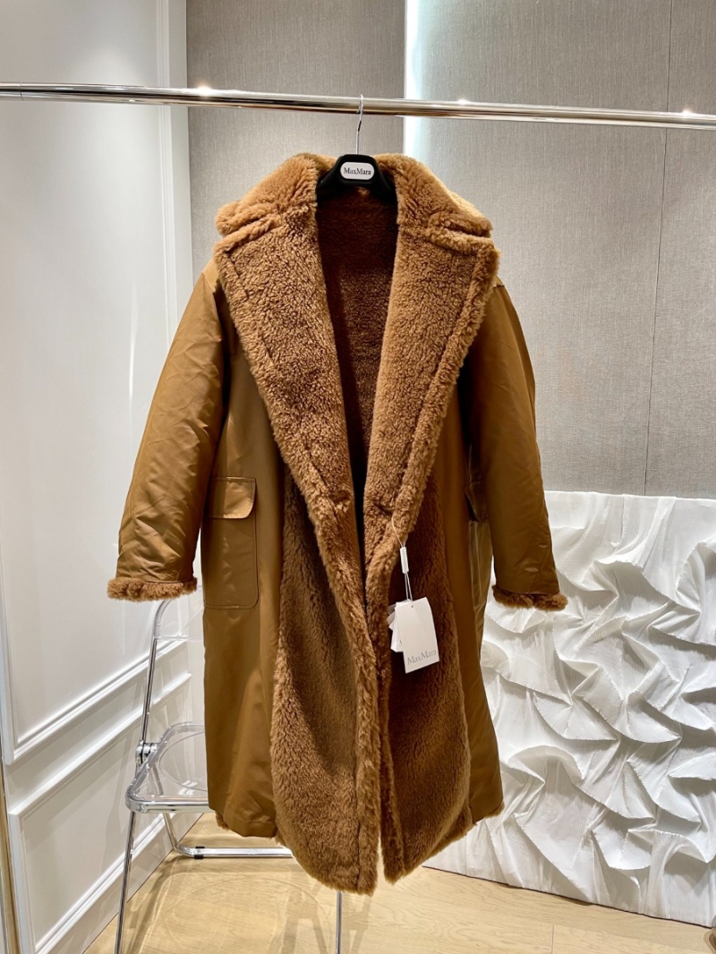 Maxmara Taddy Teddy 70th Anniversary 1951 Edition Double-Sided Embroidered Tobacco Color Coat