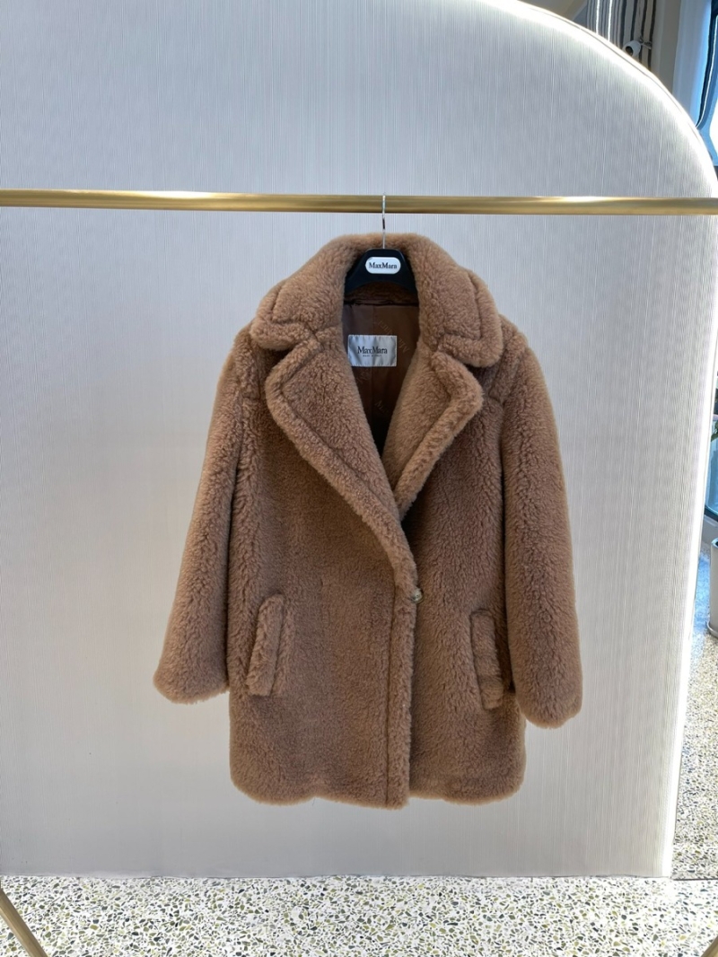 Maxmara Taddy Teddy Coat in Short Camel Shade