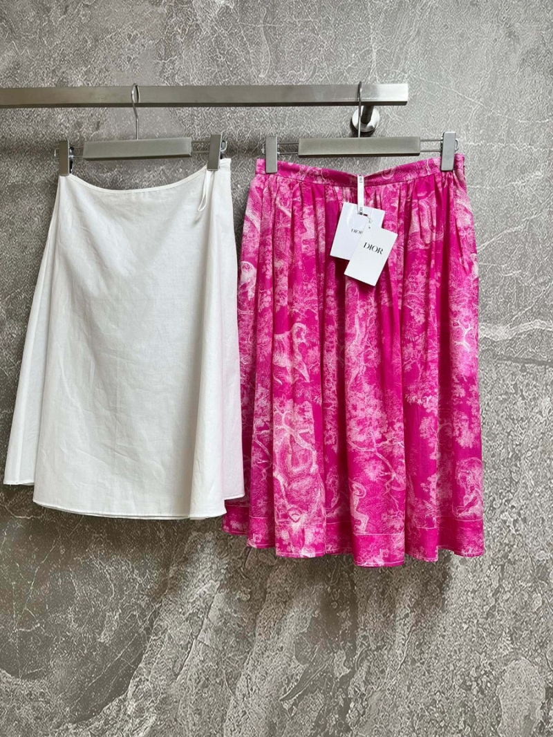 Dior Rui Forest Animal Print Skirt in Blue/Gray/Pink 4