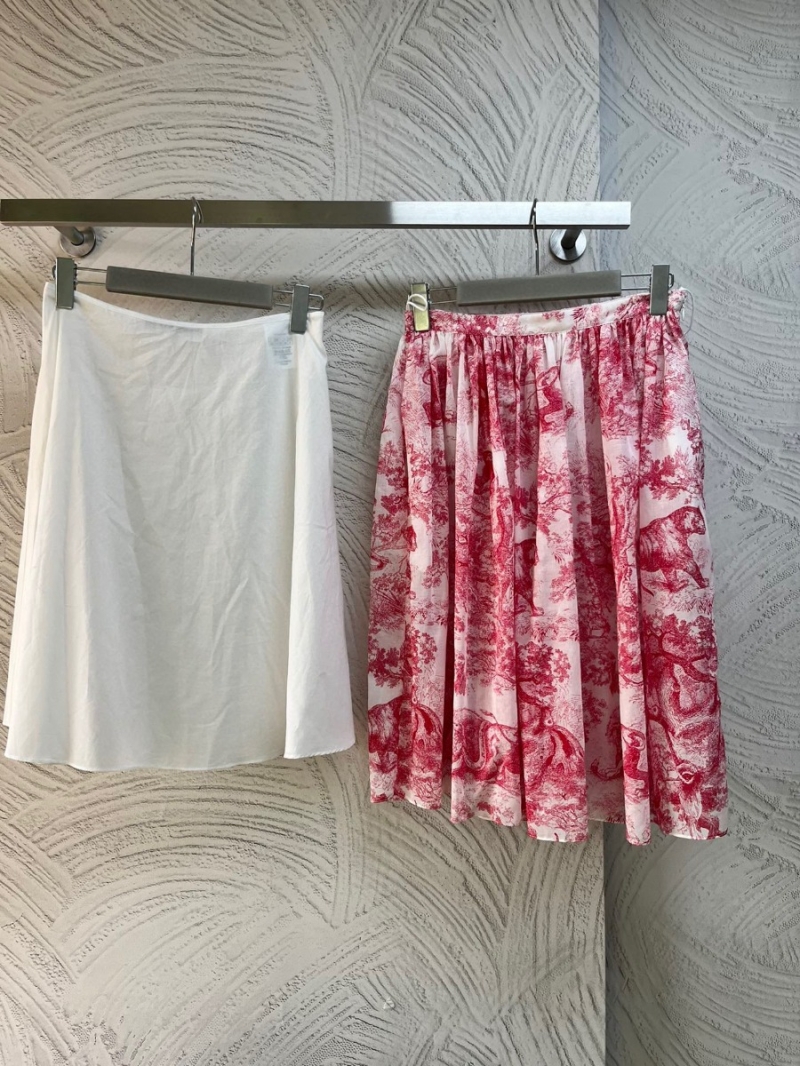 Dior Rui Forest Animal Print Skirt in Blue/Gray/Pink 3