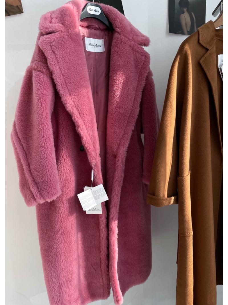 Maxmara Teddy Bear Icon Coat  Raspberry