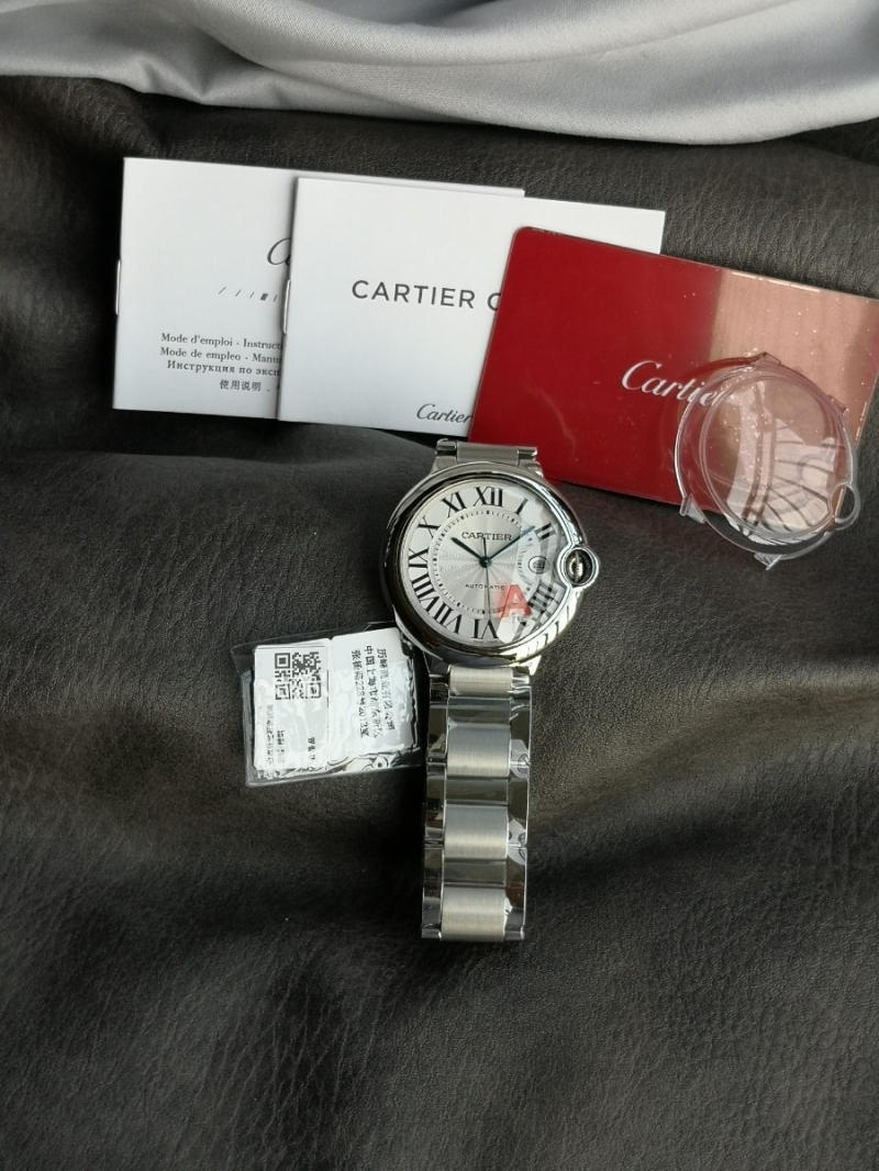 Ballon Bleu De Cartier Watch 42mm Mechanical Movement with Automatic Winding & Steel W69012Z4 Silvered