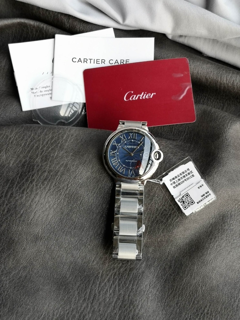 Ballon Bleu De Cartier Watch 42mm Mechanical Movement with Automatic Winding & Steel W69012Z4 blue