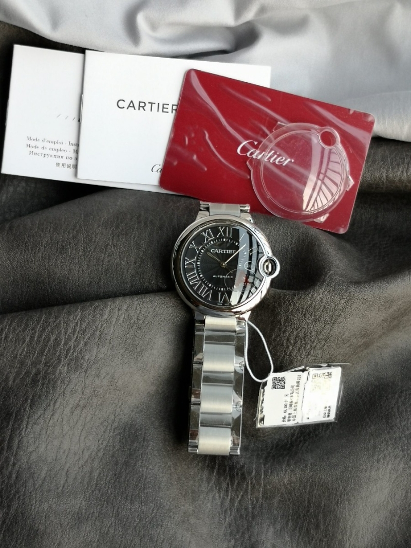 Ballon Bleu De Cartier Watch 42mm Mechanical Movement with Automatic Winding & Steel W69012Z4 Black