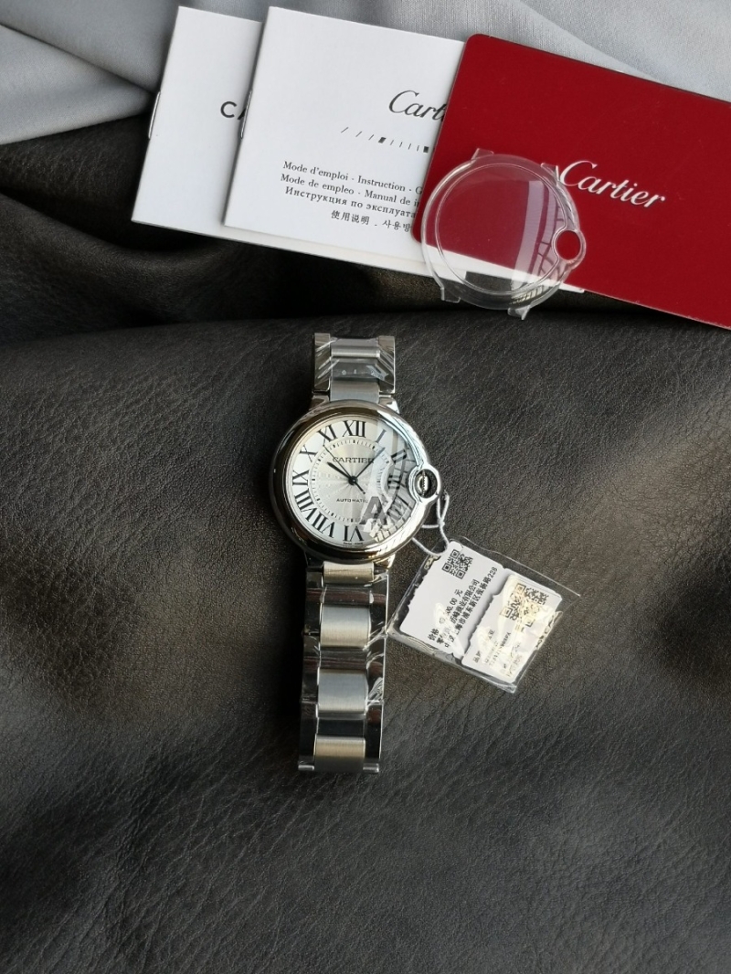 Ballon Bleu De Cartier Watch 36mm Mechanical Movement with Automatic Winding & Steel WSBB0028 Silvered