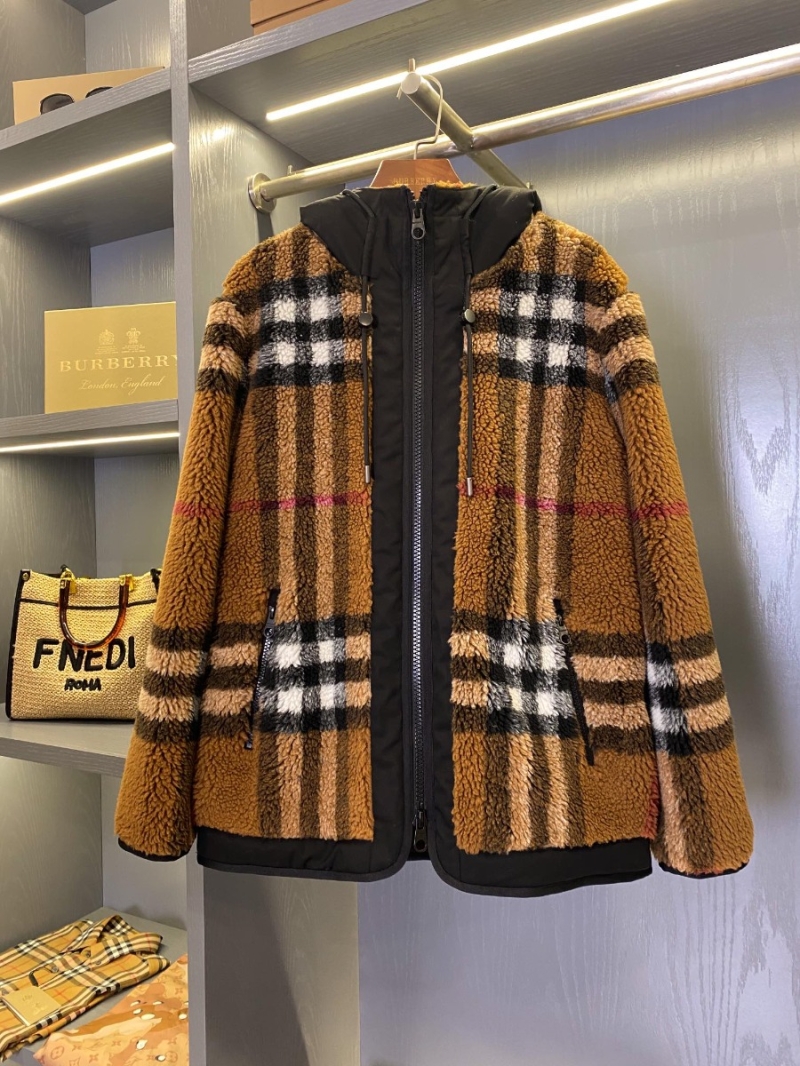 Burberry Check Hooded Wool Cashmere Teddy Coat – Unisex