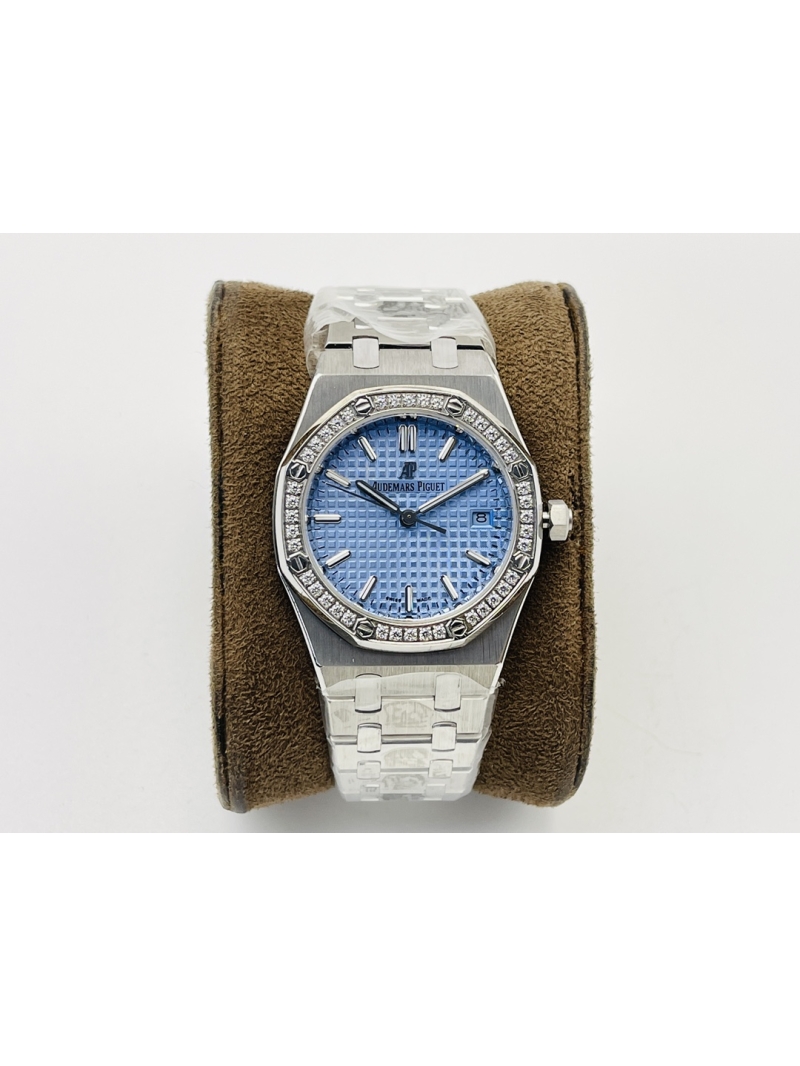 Audemars Piguet AP 34mm Royal Oak Selfwinding with Diamonds 77351 Skyblue