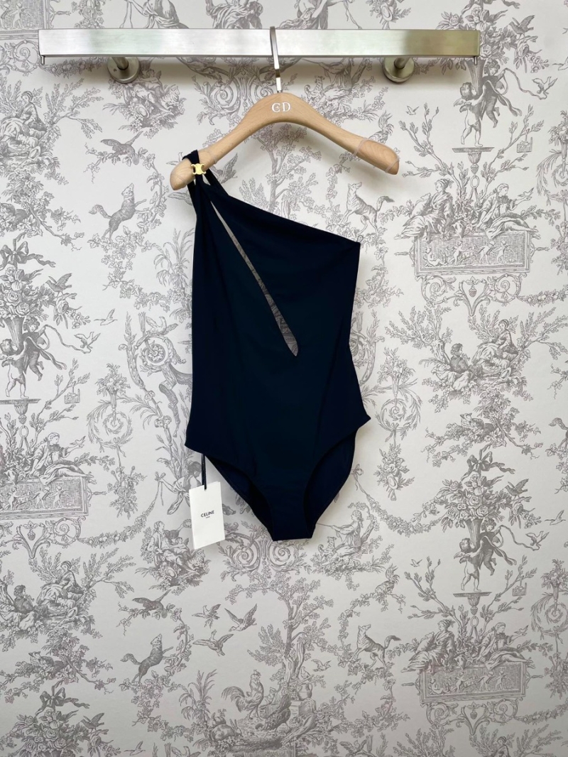 Celine Early Spring Asymmetrical Cutout One-Piece Swimsuit