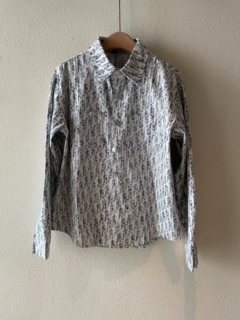 DIOR CD New Floral Full-Print Denim Shirt Jacket