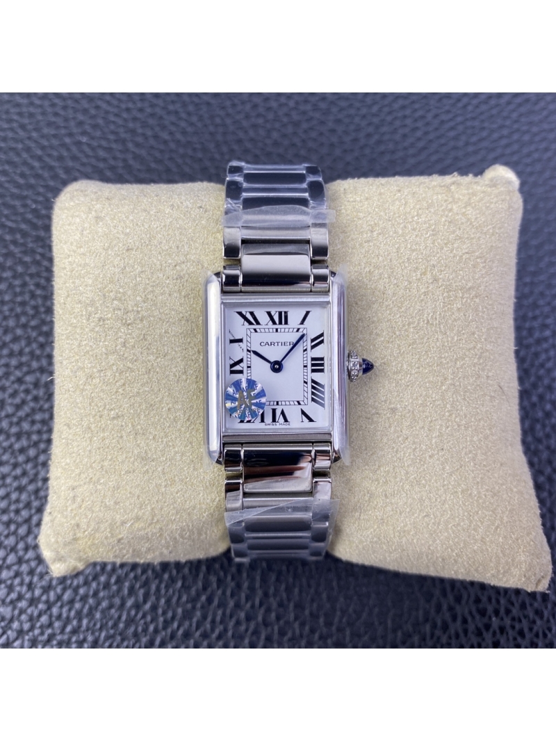 Cartier TANK MUST Watch Small Model Quartz WSTA0051 Silvered