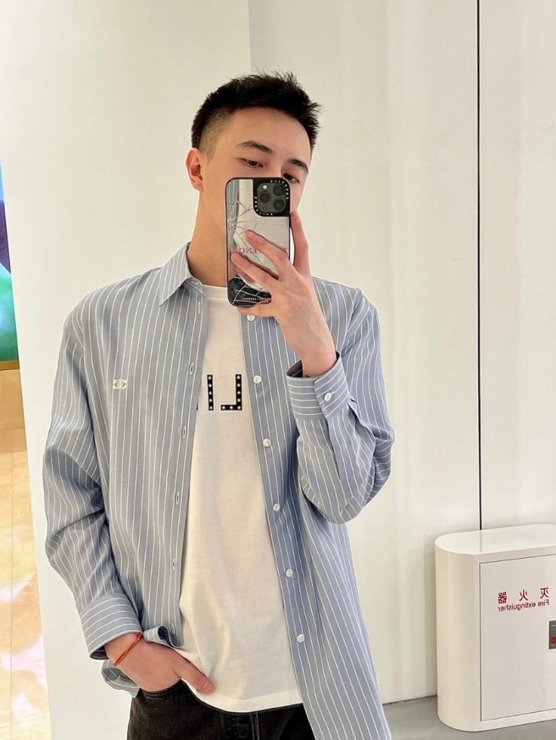 Celine Striped Long Sleeve Shirt – Unisex